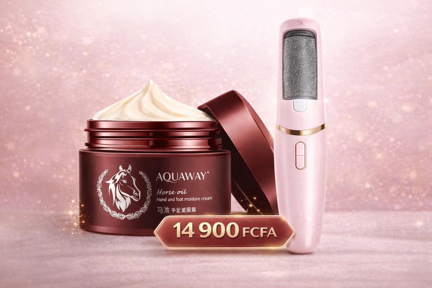 Kit Soin des Pieds 2-en-1 – Élimine Talons Secs et Crevassés (Fissuration)